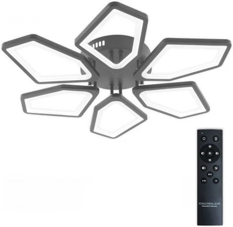 Потолочная люстра светодиодная с пультом ДУ 144W, черный, LED Natali Kovaltseva 8144 LED LAMPS 81444