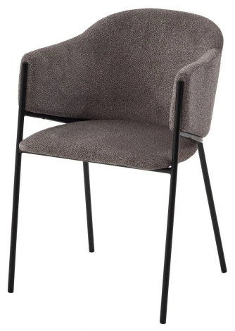 Стул ДИЛЛ, цвет Lana 30 коричневый, ткань / черный каркас M-City 64485