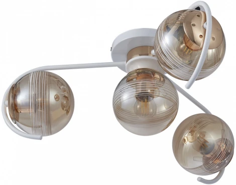 Потолочная люстра Arte Milano AMALFI 326208/3+1 WH+FG (220V, шар)