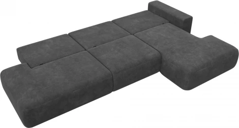 Диван угловой Лига-036 НПБ Модерн Лонг правый угол Лига Диванов (Велюр) арт.127745