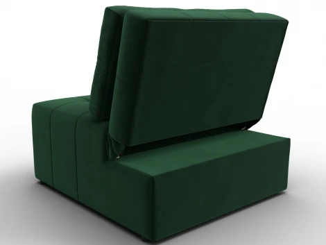 Кресло-кровать Лига-107 (80) (ЛДСП,Брус,Фанера,Велюр/Зеленый) Лига Диванов 134897
