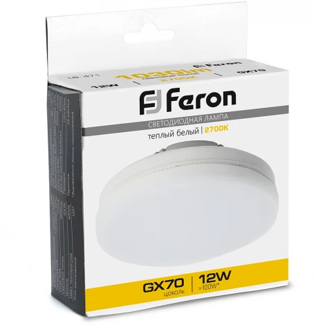 Лампа светодиодная Feron 48300 LB-471 GX70 12W 2700K