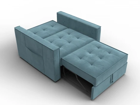 Кресло-кровать Лига-104 (80) (ЛДСП,Брус,Фанера,Велюр/Бирюзовый) Лига Диванов 134853
