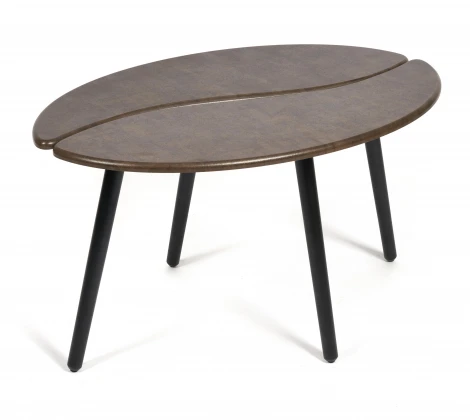 Стол журнальный COFFEE Браун (ножки черные) (МДФ/дерево)