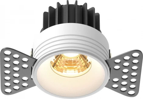 Встраиваемый светильник под гипсокартон Maytoni Round DL058-7W2.7K-TRS-W (LED, 220V, круглые)