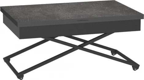 Стол универсальный трансформируемый Калифорния АНДРЭ Loft ЛДСП Терраццо/Черный