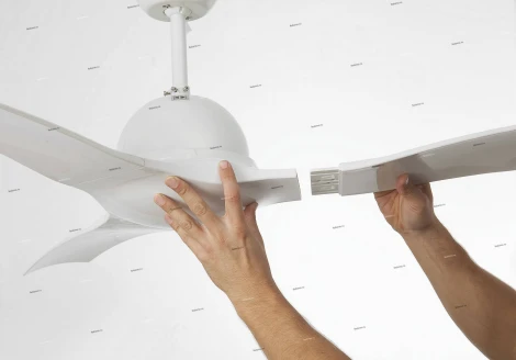 Вентилятор потолочный с пультом управления Faro Lakki, 3 лопасти, белый