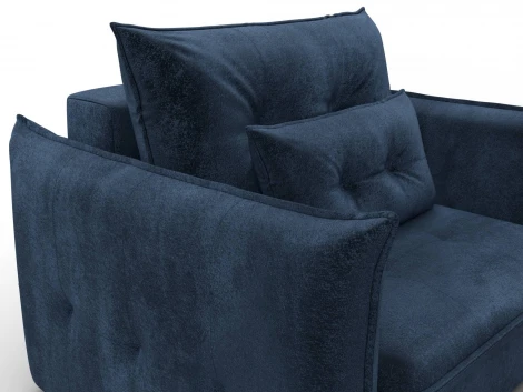 Кресло Лига-100 НПБ (ДСП,Фанера,Велюр/Синий) Лига Диванов 137003