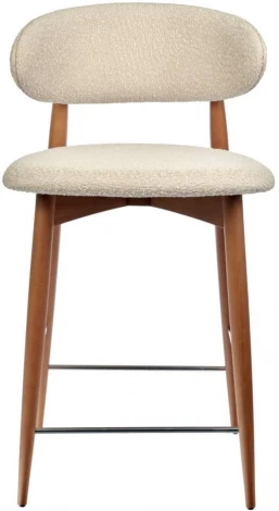 Стул полубарный Lucas латте букле с ножками цвета орех Bradexhome арт.RF 0549