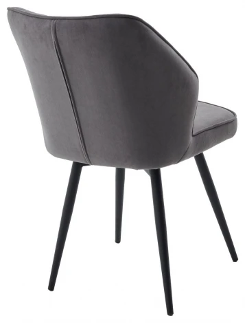 Стул РОССО 360 град. поворот. цвет B28 Темно-серый, велюр / черный каркас M-City 64755