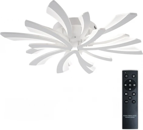 Потолочная люстра светодиодная с пультом ДУ 144W, белый, LED Natali Kovaltseva Vio LED LAMPS 81454