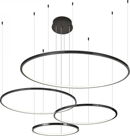 Подвесной светильник Newport 15000 15104/S black glossy (LED, 220V, на тросе, кольцо)