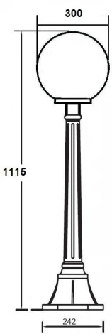 Наземный фонарь IP44 Oasis Light Globo Prism gold 88207PG Gb в форме шара (220V, фонарь, шар)