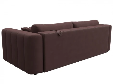 Диван прямой Лига-062 НПБ (ДСП,Фанера,ХДФ/Пластик/Замша/Бордовый) Лига Диванов 130281