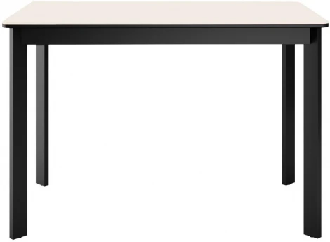 Стол DikLine LK90 Керамика Krater Perla (бежевый матовый) /подстолье черное/опоры черные арт.00-00075474