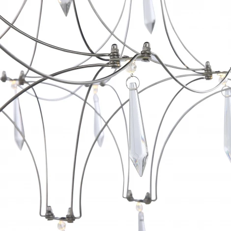 Подвесная люстра светодиодная ST Luce Gravetta SL6603.103.17 Хром/Прозрачный LED 1*17W 4000K (220V, на тросе)