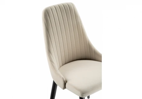 Стул Woodville на металлокаркасе Kora beige / black 15099