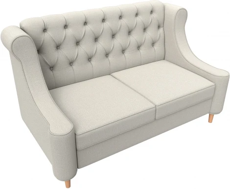 Диван кухонный прямой Бронкс (Бежевый/Рогожка) Лига Диванов арт.123794