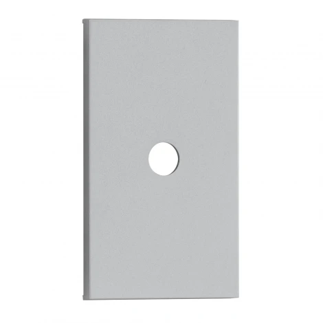 TV накладка/вывод кабеля 2 модульная серый матовый Meiton AS08M2