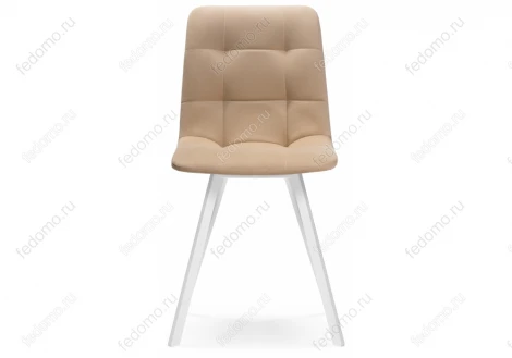 Стул Notta на металлокаркасе Чилли бежевый / белый каркас 489703