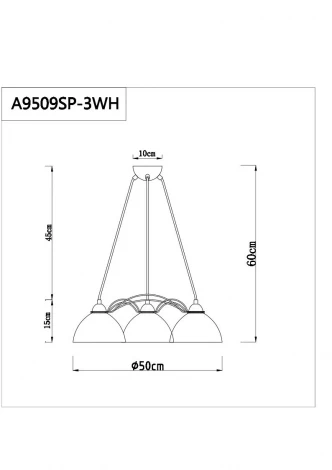 Подвесная люстра Arte Lamp Martha A9509SP-3WH