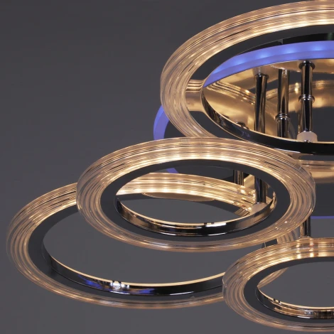 Потолочная люстра светодиодная на штанге с пультом Reluce 09812-3.3-3+3D CR (RGB) (220V)