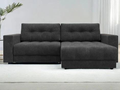 Диван угловой с декором Лига-049 НПБ Лига Диванов (Велюр) арт.128462