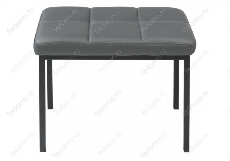 Банкетка Woodville Дион кожзам темно-серый / черный матовый 424172