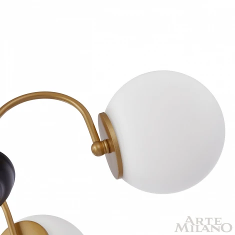 Потолочная люстра на штанге Arte Milano Napoli 312066/D940/8 BS/BK (220V, шарики)