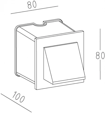 Уличный настенный светильник Oasis Light TUBE LED W78029 Bl (220V, IP54)