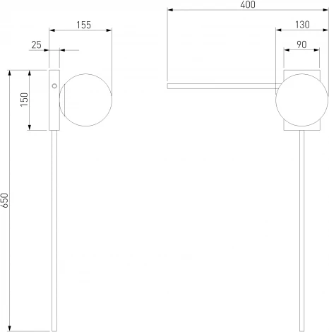 Настенный светильник Eurosvet Fredo 40034/1 белый (220V, шар)