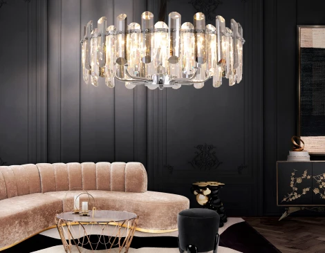 Подвесная люстра Ambrella Traditional TR5303 (220V, хрусталь, на цепи, круглые)