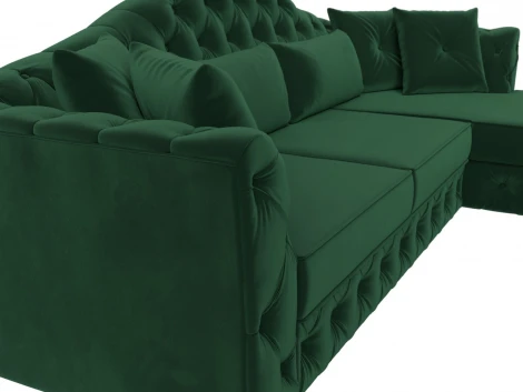 Диван угловой Артис правый угол (Зеленый/Велюр) Лига Диванов арт.121584