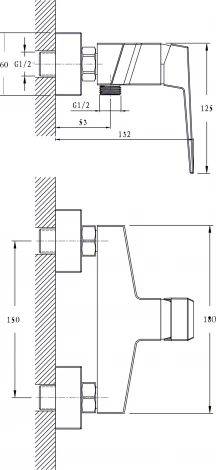 Смеситель Rush Thira TR3635-63 для душа