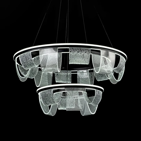 Подвесной светильник светодиодный с пультом с регулировкой цветовой температуры LED4U LED4U L7706-800-460 BK