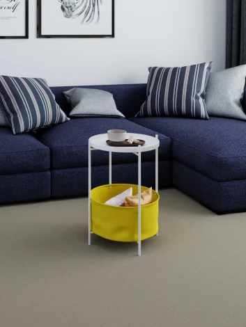 Стол журнальный Элдей рогожка желтый/белый Mebelik 009760