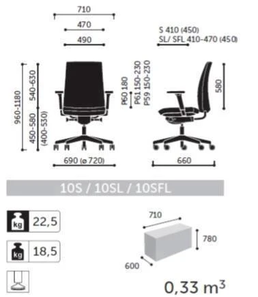 Кресло Motto 10S Profim Ткань Evo EV-1
