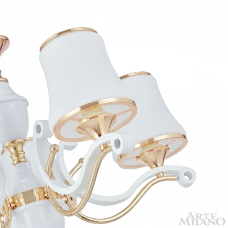 Подвесная люстра Arte Milano Florentia-3987 303987/5 Wh/Gd (220V, на цепи)