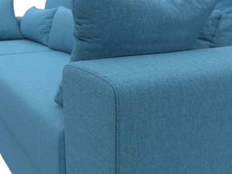 Диван угловой Майами левый угол (Голубой/Рогожка) Лига Диванов арт.121160L