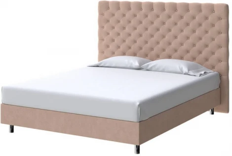 PROxSON Кровать Paris Boxspring Standart (Ткань: Рогожка Тетра Ореховый) 200x200