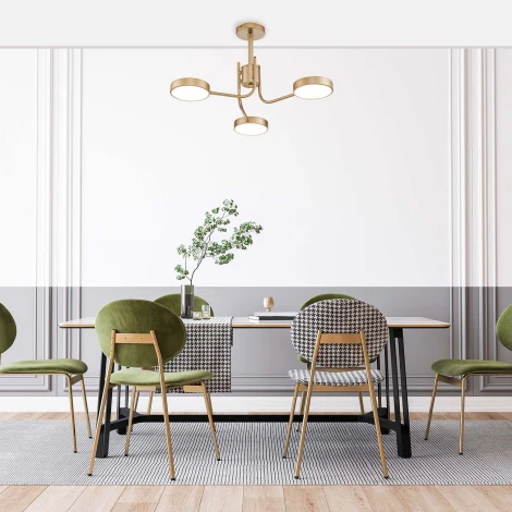 Потолочная люстра на штанге Skylar 10258/3 LED*26W Champagne gold Escada (220V)