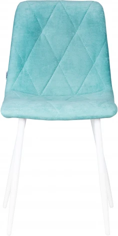 Стул обеденный DOBRIN CHILLY ROMBO (Тиффани Simple 51, основание белый) 006 ROMBO, цвет сиденья тиффани основания белый