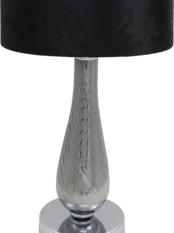 Настольная лампа Escada Ersa 10206/T Smoke 1x40Вт E27, стекло/ткань, прозрачный (220V, круглые)