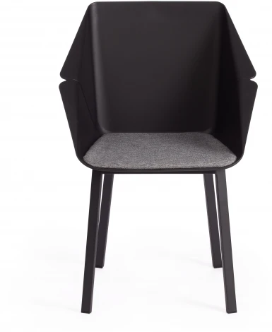 Стул DORO (mod. 8088) пластик/металл/ткань , 61,5 х 55 46 89 см Black (Черный) / Grey (Серый) 1509 Tetchair 15530