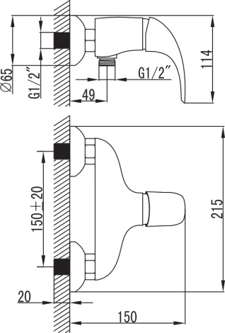 Смеситель Iddis Leaf LEASB00I03 для душа
