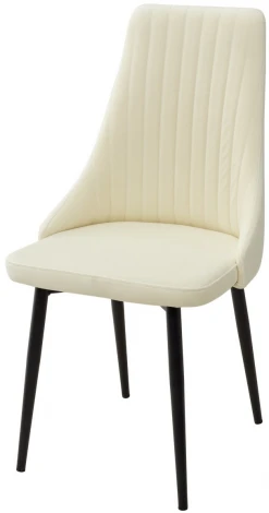Обеденный стул M-City Руссо Premier 01 Сливочный, велюр / черный каркас