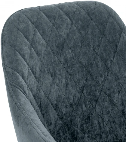 Стул с подлокотниками Слим, каркас Белый, велюр Темно-зеленый 2500000185939 Leset