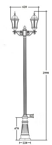 Наземный фонарь Oasis Light ASTORIA 1 L 91310LA B2 Bl