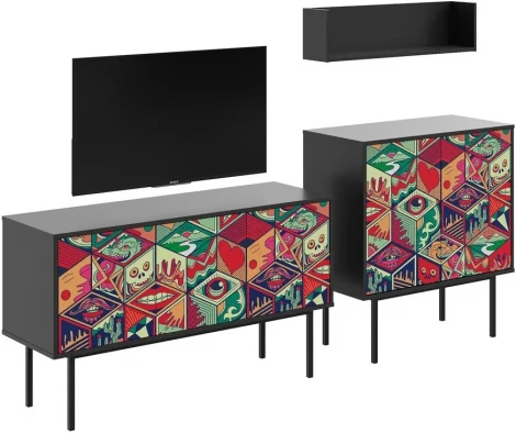 Композиция Boho Color 1 ОГОГО (арт.599548), (ЛДСП/Черный)