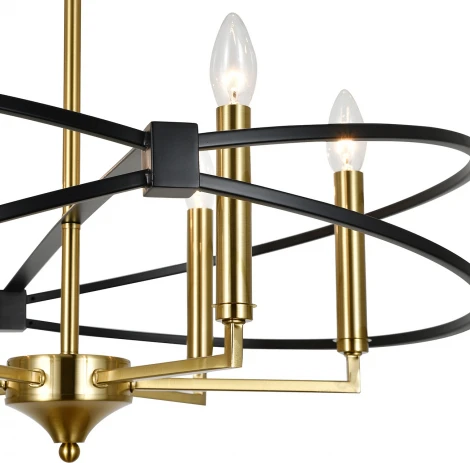 Потолочная люстра на штанге (10020/6R Black) Indigo Trionfo V000487 (220V, свеча)